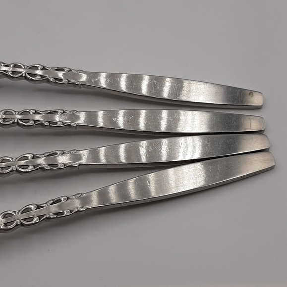 International Lyon ALHAMBRA Stainless Satin Handle Silverware Salad Forks 7 1/8" - Picture 2 of 6